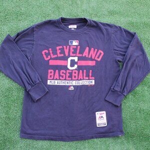 ❤️⚾💙Majestic MLB Cleveland Baseball Authentic Collection